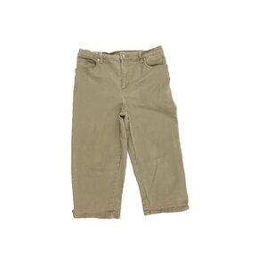 Gloria Vanderbilt Amanda Capri Women's size 10P Beige Brown Denim Jeans